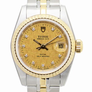 Tudor PRINCESS DATE 92413-62433-10DI-CHCL Automatic 18kt Gold & Steel Gold