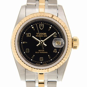 Tudor PRINCESS DATE 92413-62433-246810AR-BK Automatic 18kt Gold & Steel Black