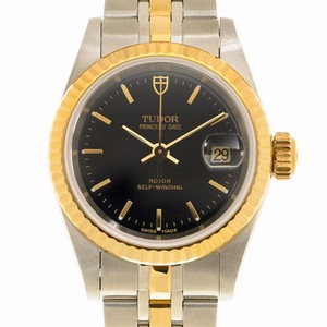 Tudor PRINCESS DATE 92413-62433-BK Automatic 18kt Gold & Steel Black