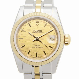Tudor PRINCESS DATE 92413-62433-CHCL Automatic 18kt Gold & Steel Gold