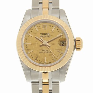 Tudor PRINCESS DATE 92513-62423-CHCL Automatic 18kt Gold & Steel Gold