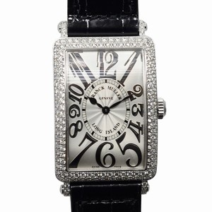 Franck Muller LONG ISLAND 950 QZ REL D (OG) Quartz 18kt White Gold & Diamond Silver