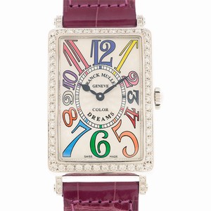 Franck Muller LADIES COLLECTION 952 QZ COL DRM D 1R (OG)-PURPLE STRAP Quartz 18kt White Gold & Diamond Silver