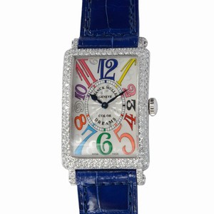 Franck Muller LONG ISLAND 952 QZ COL DRM D (OG) Quartz 18kt White Gold & Diamond Silver