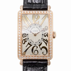 Franck Muller LONG ISLAND 952 QZ D 1R REL (5N) Quartz 18kt Rose Gold & Diamonds Silvery & White