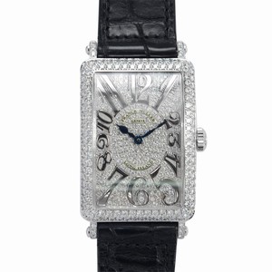 Franck Muller LONG ISLAND 952 QZ D CD REL (OG) Quartz 18kt White Gold & Diamond Silver