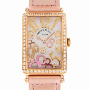 Franck Muller LONG ISLAND 952 QZ REL 8CD MOP RS D 1R (5N)-PINK Quartz 18kt Rose Gold & Diamonds Purple