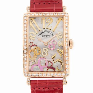 Franck Muller LONG ISLAND 952 QZ REL 8CD MOP RS D 1R(5N) Quartz 18kt Rose Gold & Diamonds White
