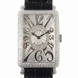 Franck Muller LONG ISLAND 952 QZ REL D CD 1R (OG) Quartz 18kt White Gold & Diamond Silver