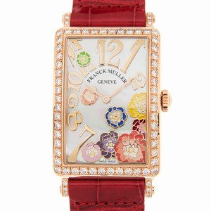 Franck Muller LONG ISLAND 952 QZ REL MOP BC D 1R COL DRM (5N) Quartz 18kt Rose Gold & Diamonds White