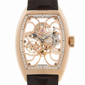 Franck Muller CINTREE CURVEX 9880 B S6 SQT (5N) Manual Wind 18kt Rose Gold Transparent Skull