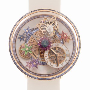 Jacob & Co FLEURS DE JARDIN AF321.40.BB.AB.ASB4A Manual Wind 18kt Rose Gold & Sapphire Transparent Skull