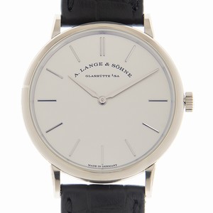 A Lange & Sohne SAXONIA 201.027 Manual Wind 18kt White Gold Silvery & White
