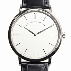A Lange & Sohne SAXONIA 211.026 Manual Wind 18kt White Gold Silvery & White