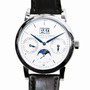 A Lange & Sohne SAXONIA 330.026E Automatic 18kt White Gold Silvery & White