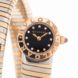 Bulgari BULGARI BBLP191TSG Quartz 18kt Rose Gold Black