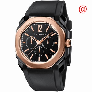 Bulgari OCTO FINISSIMO 102488 Automatic 18kt Rose Gold Black