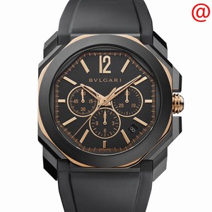 Bulgari OCTO VELOCISSIMO 103075 Automatic 18kt Rose Gold & Steel Black