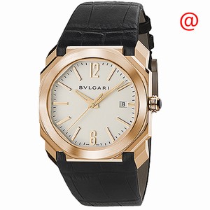Bulgari OCTO ROMA 102119 Automatic 18kt Rose Gold Silver