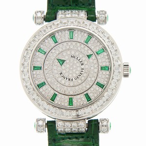 Franck Muller ROUND DBL MYST BAG C BAG 36 (OG) Automatic 18kt White Gold & Diamond Silver