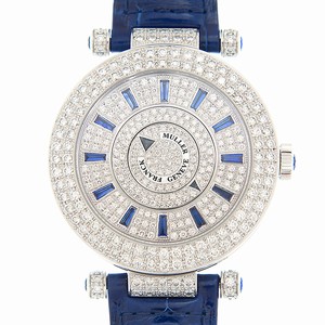 Franck Muller DOUBLE MYSTERY DM 42 D 1R CD (OG) - BLUE Automatic 18kt White Gold & Diamond Silver