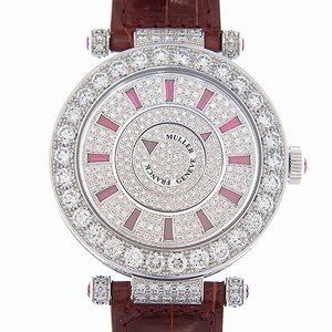 Franck Muller DOUBLE MYSTERY DM 42 D 1R CD (OG) - ROUGE Automatic 18kt White Gold & Diamond Silver