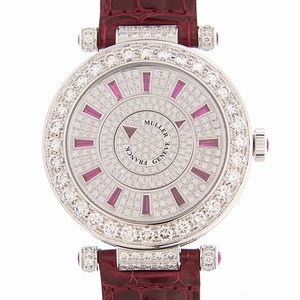 Franck Muller DOUBLE MYSTERY DM 42 D 1R CD (OG) - RUBY Automatic 18kt White Gold & Diamond Silver