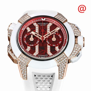 Jacob & Co EPIC X CHRONO EC412.42.RW.RR.F Automatic 18kt Rose Gold & Titanium Red