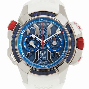 Jacob & Co EPIC X CHRONO EC423.32.BB.UA.AHB4S Automatic 18kt White Gold & Sapphire Blue 