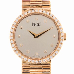Piaget TRADITION G0A37042 Manual Wind 18kt Rose Gold & Diamonds Silver