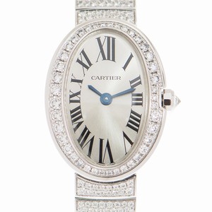 Cartier BAIGNOIRE HPI00327 Quartz 18kt White Gold & Diamond Silver