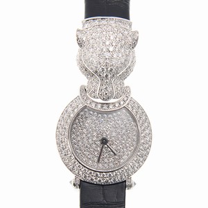 Cartier BESTIAIRE HPI00767 Quartz 18kt White Gold & Diamond Silver