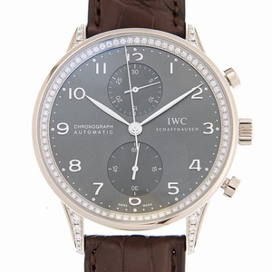 IWC PORTUGUESE IW371474 Automatic 18kt White Gold & Diamond Dark grey 