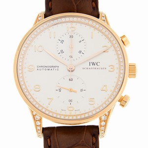 IWC PORTUGUESE IW371478 Automatic 18kt Rose Gold & Diamonds Silvery & White