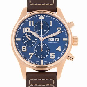 IWC PILOTS IW377721 Automatic 18kt Rose Gold Blue 