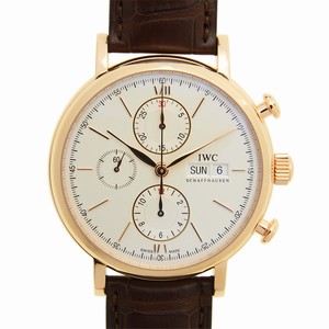 IWC PORTOFINO IW391020 Automatic 18kt Rose Gold Silvery & White
