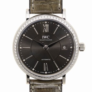 IWC PORTOFINO IW458104 Automatic Stainless Steel & Diamonds Dark grey 
