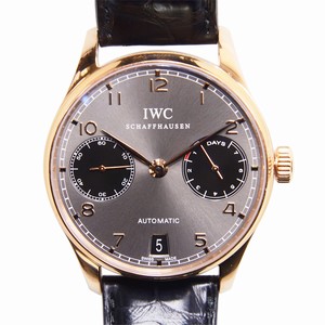 IWC PORTUGUESE IW500125 Automatic 18kt Rose Gold Dark grey 