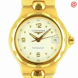 Longines CONQUEST L1.131.6.16.6 Quartz 18kt Yellow Gold White