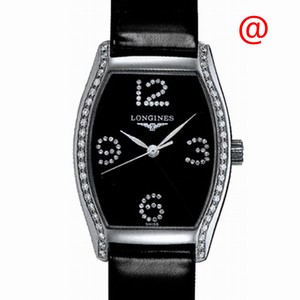 Longines EVIDENZA L2.155.0.57.2 Quartz Stainless Steel & Diamonds Black