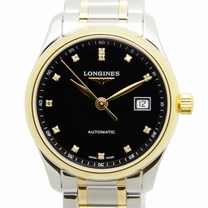 Longines MASTER L2.257.5.57.7 Automatic 18kt Gold & Steel Black