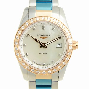 Longines CONQUEST L2.285.5.88.7 Automatic 18kt Rose Gold & Steel White