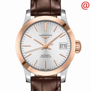Longines RECORD L2.320.5.72.2 Automatic 18kt Rose Gold & Steel Silver