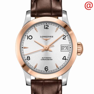 Longines RECORD L2.320.5.76.2 Automatic 18kt Rose Gold & Steel Silver