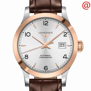 Longines RECORD L2.321.5.76.2 Automatic 18kt Rose Gold & Steel Silver