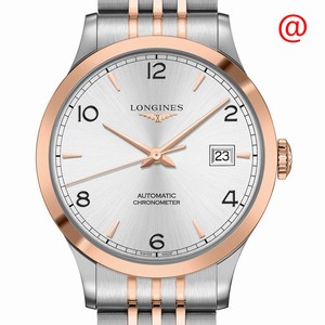 Longines RECORD L2.321.5.76.7 Automatic 18kt Rose Gold & Steel Silver