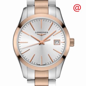 Longines CONQUEST CLASSIC L2.386.3.72.7 Quartz 18kt Rose Gold & Steel Silver