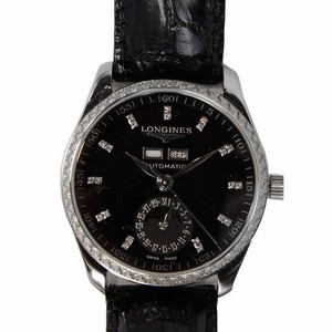 Longines MASTER L2.503.0.57.3 Automatic Stainless Steel & Diamonds Black