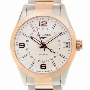 Longines CONQUEST L2.799.5.76.7  Automatic 18kt Rose Gold & Steel White