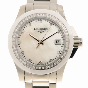 Longines CONQUEST L3.281.0.87.6 Quartz Stainless Steel & Diamonds White